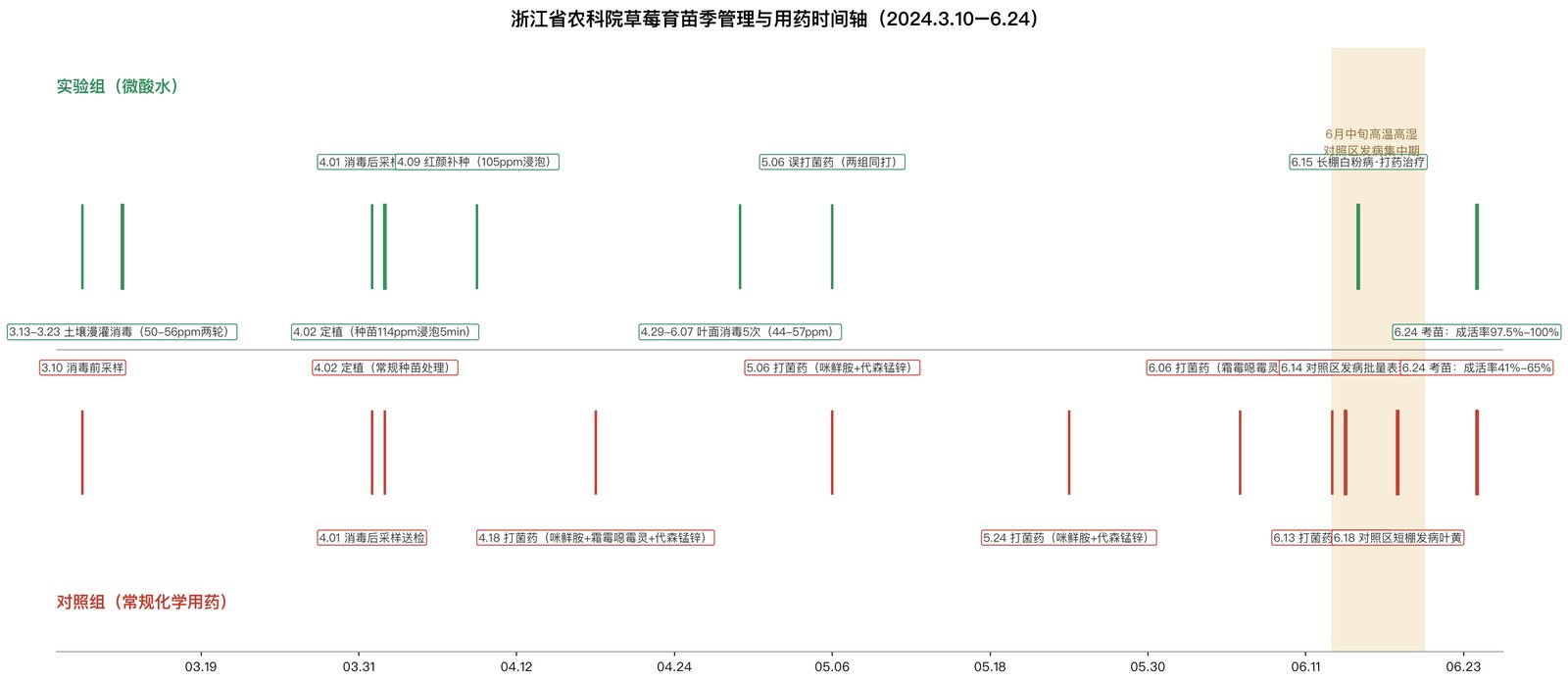 2024年草莓育苗季全周期管理与用药时间轴对照图
